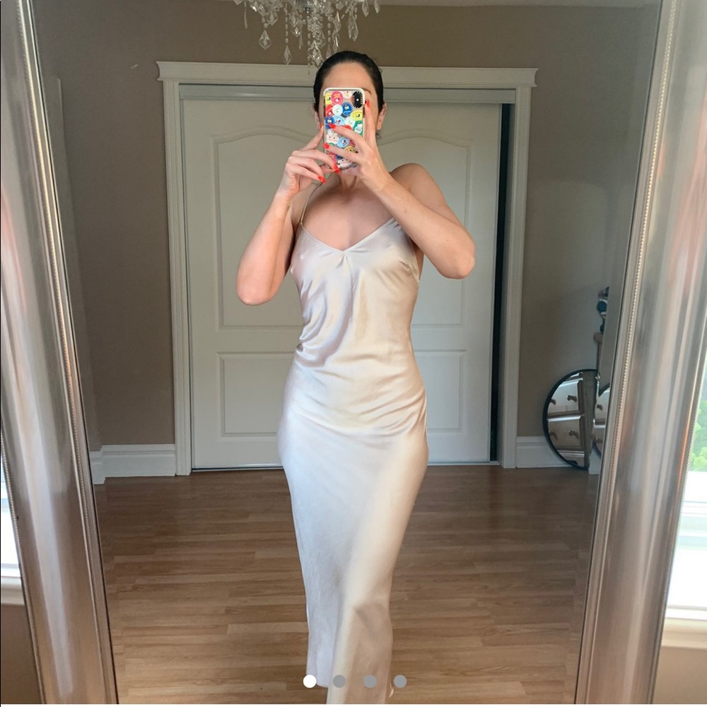 Champagne satin dress